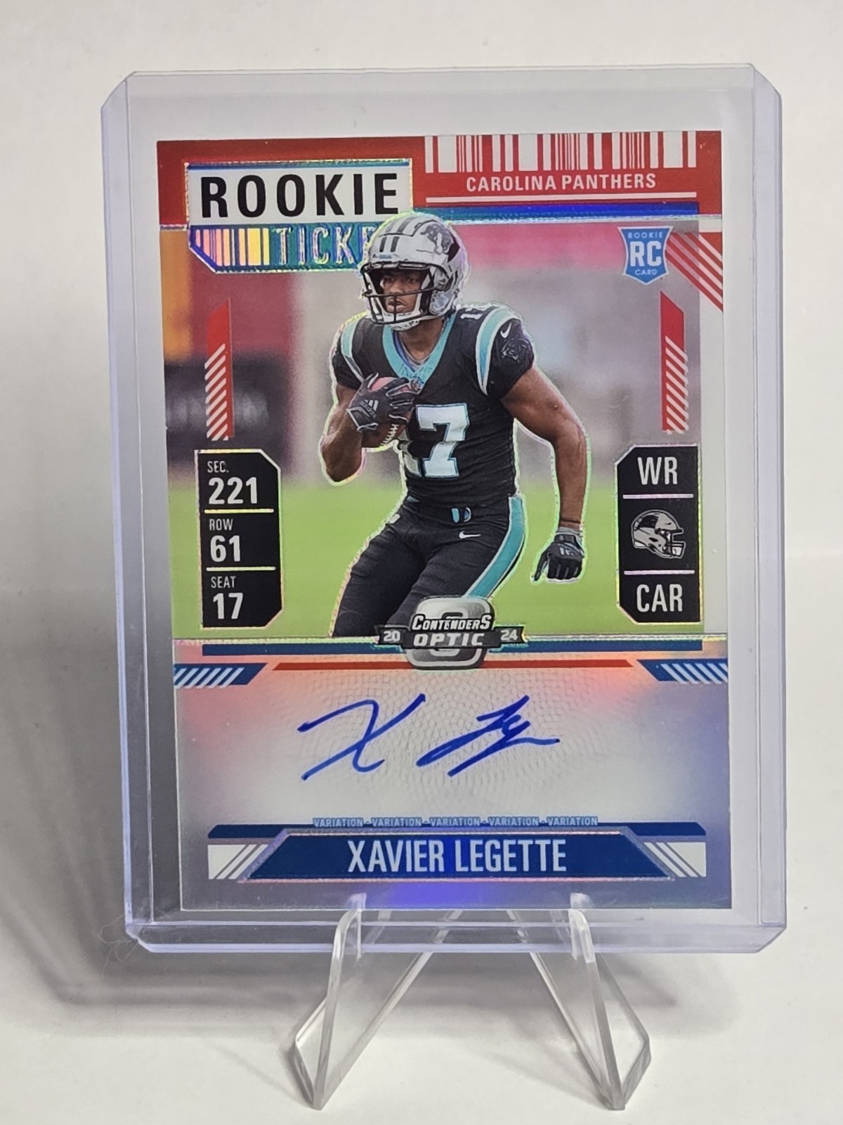 2024 Contenders Optic Rookie Ticket Xavier Legette Red Variation Auto /99 RC 🔥