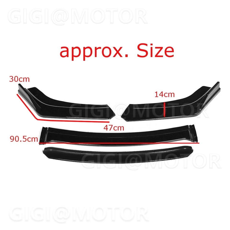 Alerón divisor de labios parachoques delantero negro estilo JDM para Infiniti G37 sedán 2010-13 Foto 3 de 4