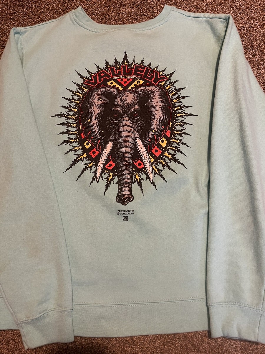 Powell Peralta Mike Vallely ELEPHANT Skateboard SweatShirt Small 