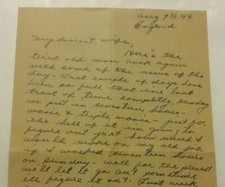 1944 WORLD WAR II LETTER FROM AMERICAN BASED IN ENGLAND UNIQUE INSIGHT INTO WW2