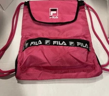 FILA AUTHENTIC SCHOOL GYM PINK SACKPACK DRAWSTRING BACKPACK "girls bag"