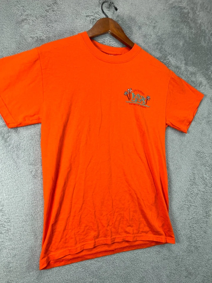 Женские футболки маленький Lulus Homeport Marina оранжевый экипажа графический логотип хлопок - Изображение 4 из 4