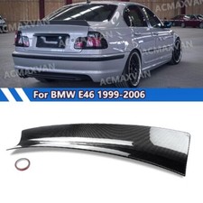 Jdm Style Rear Trunk Spoiler Lip For 1999-06 Bmw E46 3 Series Sedan Carbon Look