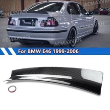 JDM Style Rear Trunk Spoiler Lip For 1999-06 BMW E46 3 Series Sedan Carbon Look