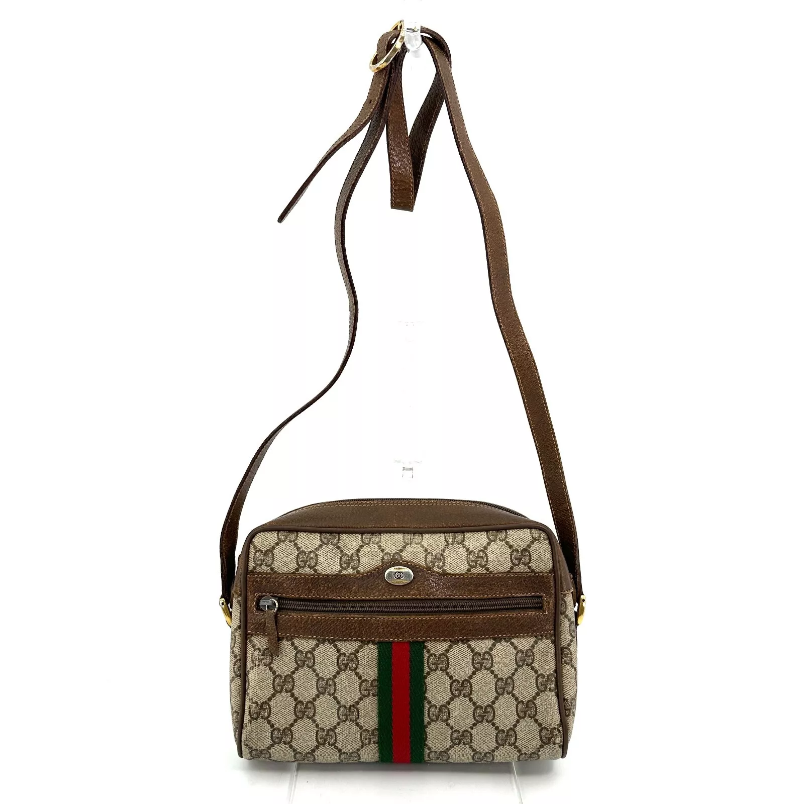 Sac à bandoulière vintage GUCCI Sherry Line GG toile PVC