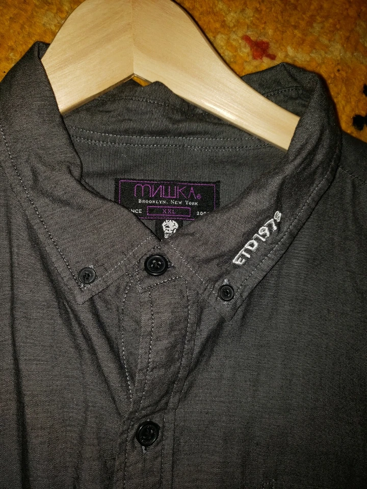Mishka XXL Button Up Vintage 2016 clean slate gray - Image 2 of 4