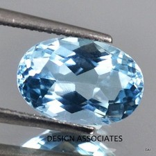 AQUAMARINE 9X7 MM OVAL CUT OUTSTANDING BLUE COLOR EARTH MINED AND TREATED