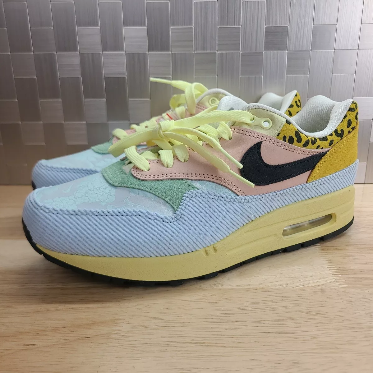 Nike Air Max 1 ‘87 PRM Womens 9.5 Mens 8 Spring Mix Corduroy Animal FJ4605-441