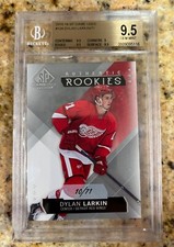 2015-16 Upper Deck SP Game Used True Rookie /71 DYLAN LARKIN BGS 9.5 Gem Mint