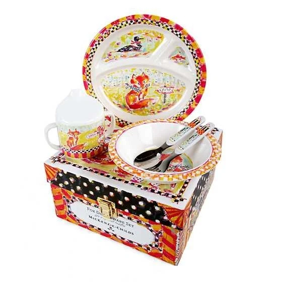 Nuevo juego de vajilla para niños pequeños Mackenzie Childs Fox Foto 2 de 3