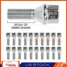 20pcs 12x1.25 Wheel Lug Bolts 28mm Shank 17mm Hex For Jeep Renegade Dodge Dart