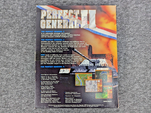 CIB Perfect General II Big Box (PC, 1994) Tank Strategy CD-ROM - VGUC - Picture 2 of 18