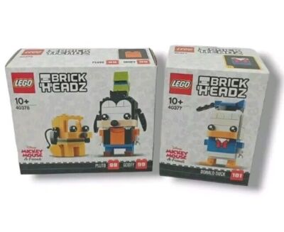  LEGO  BrickHeadz 40378  Goofy Pluto + 40377 Donald Duck NEU OVP Disney Kinder 