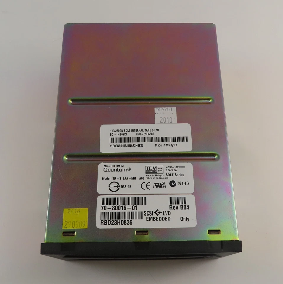 IBM Quantum 110/220GB SDLT SCSI/LVD Internal Tape Drive - 59P6686 - Image 3 of 4