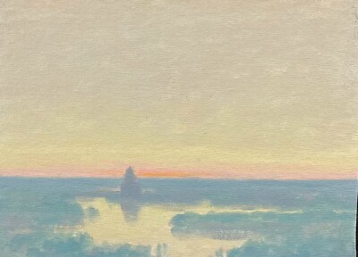 Dawn High Key Light Realism Landscape OIL PAINTING ART IMPRESSIONIST Original