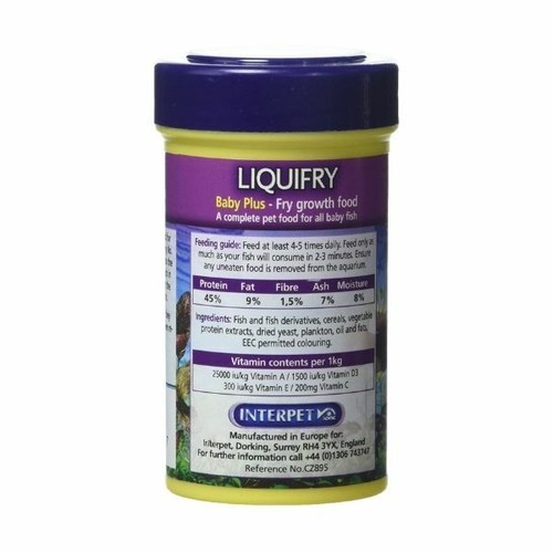 Interpet Liquifry No.3 Weaning Baby Plus 50g Aquarium Fish Food Powder