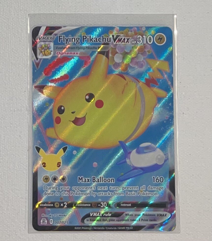 Pokemon Celebrations Flying Pikachu VMAX 25th Anniversary Pack