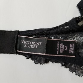 Victoria's Secret bra 34B Dream Angels Lined Demi black floral lace convertible