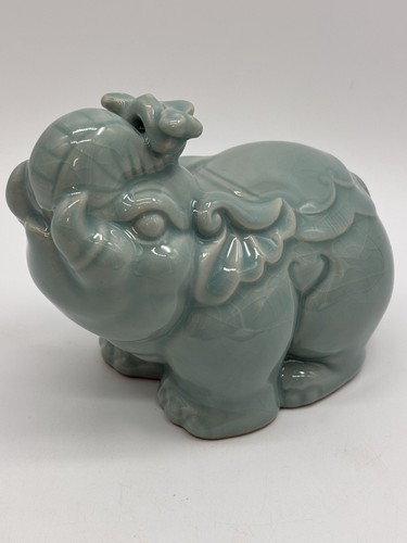 Celadon Elephants Ru Ci Song Dynasty Crackle Finish Gift Box Pair - Picture 5 of 24