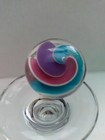 JODY FINE, RIBBON CORE SWIRL MARBLE, HAND MADE 1.16 " , BEAUTIFUL COLORS, NM — photo 1
