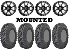 Kit 4 GBC Parallax Tires 31x10-14 on Frontline 556 Black Wheels FXT