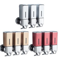 500/1000/1500ml Lockable Soap/Shampoo Dispenser Lotion Pump Action Wall Mounted