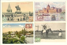 HUNGARY 1910/48 ca.. 6 x PPC + 2 x MAXIMUM CARD - F/VF 