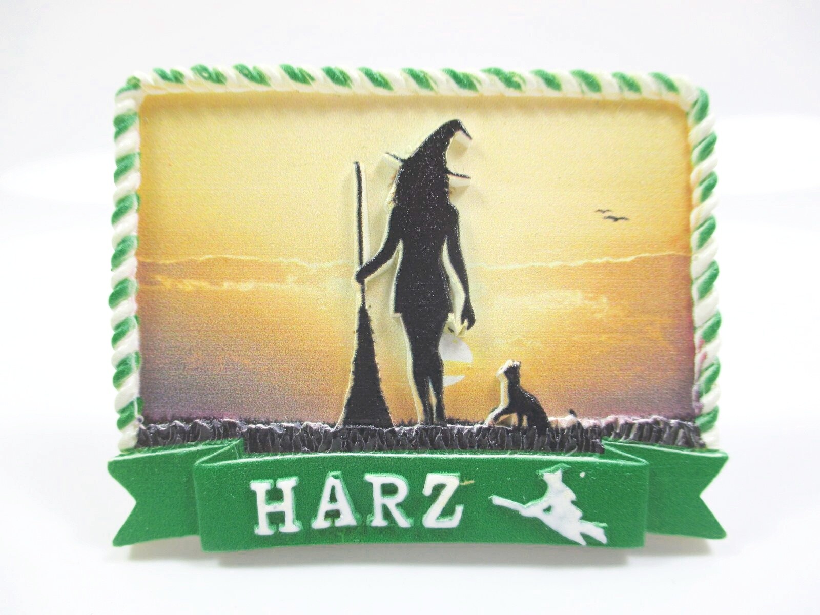 Resin Witch Cat Black Premium Magnet Poly Souvenir Germany (4)