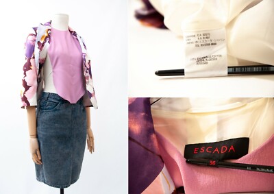 Women's ESCADA Floral Evening Blazer Set Jacket Size 36