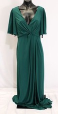 Birdy Grey Women's Fatima S/S Luxe Knit Bridesmaid Dress BE5 Emerald Medium NWT