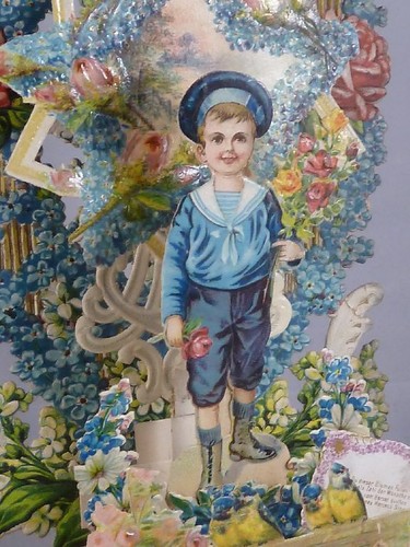 Klapp- und Kulissenkarte, Oblatenkarte, 'Herzlichen Glückwunsch' - Picture 3 of 5