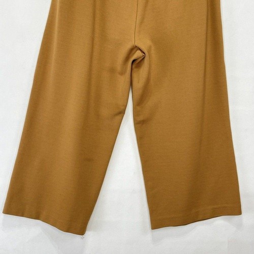 Women Culotte Wide Legs Cropped Pants Medium Brown - Picture 9 of 12