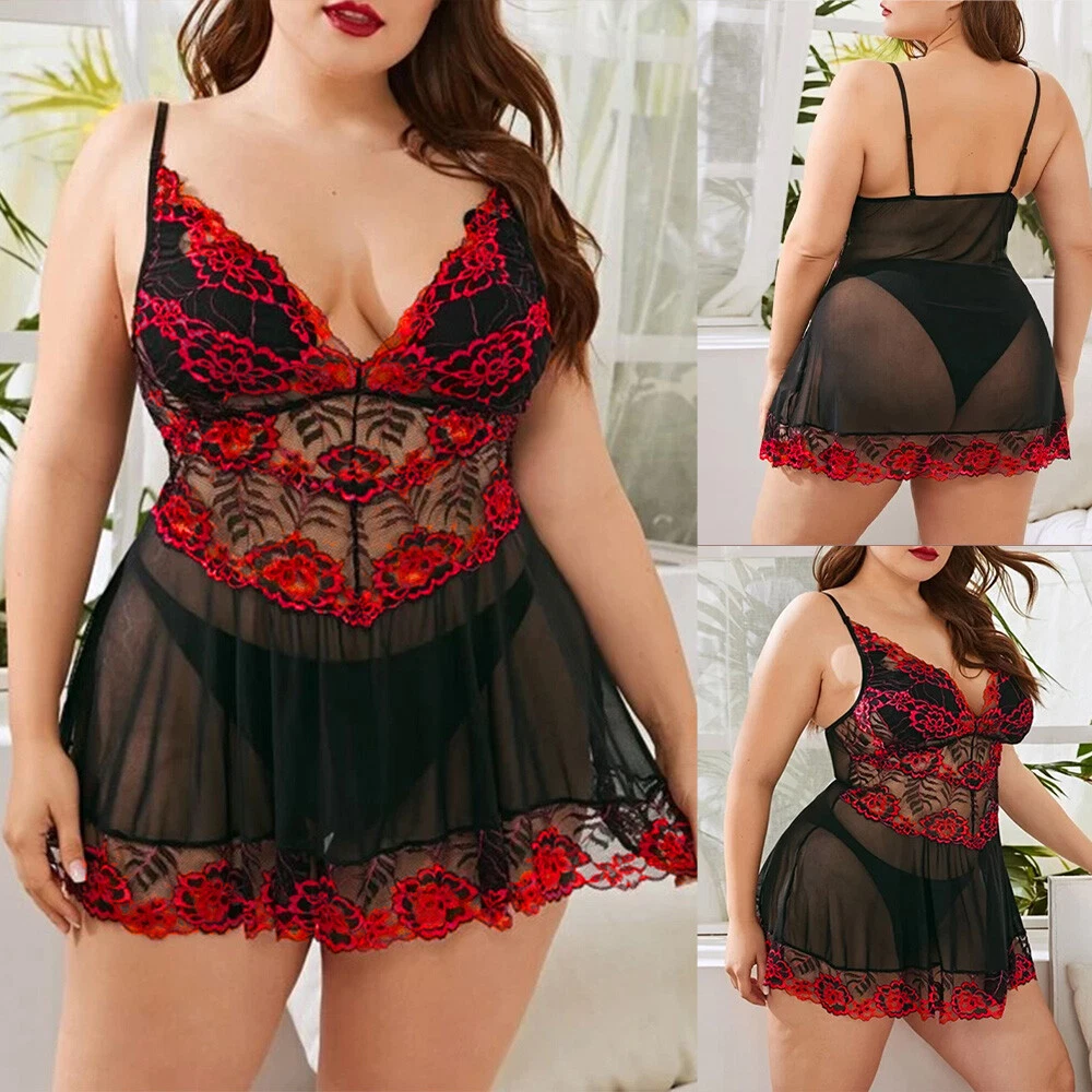 Plus size sexy 2025 lace dress