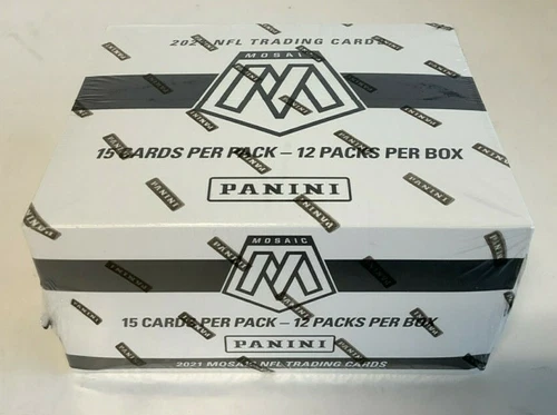 SEALED 2021 NFL Panini Mosaic Football Trading Card CELLO Value Box 12 packs