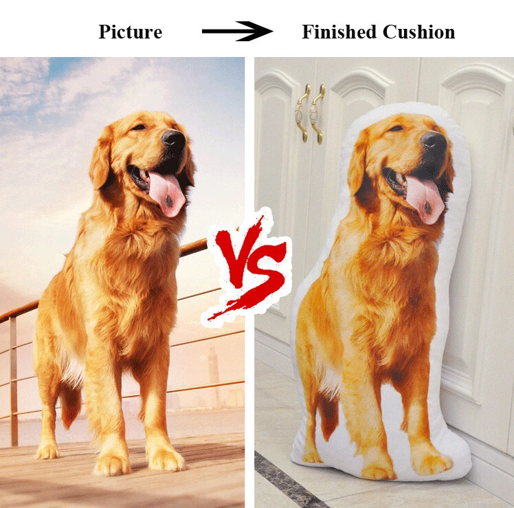 Personalized Custom Made Pet Dog Cat Cushion Pillow Toy Unique Special Gift - Image 4 of 4