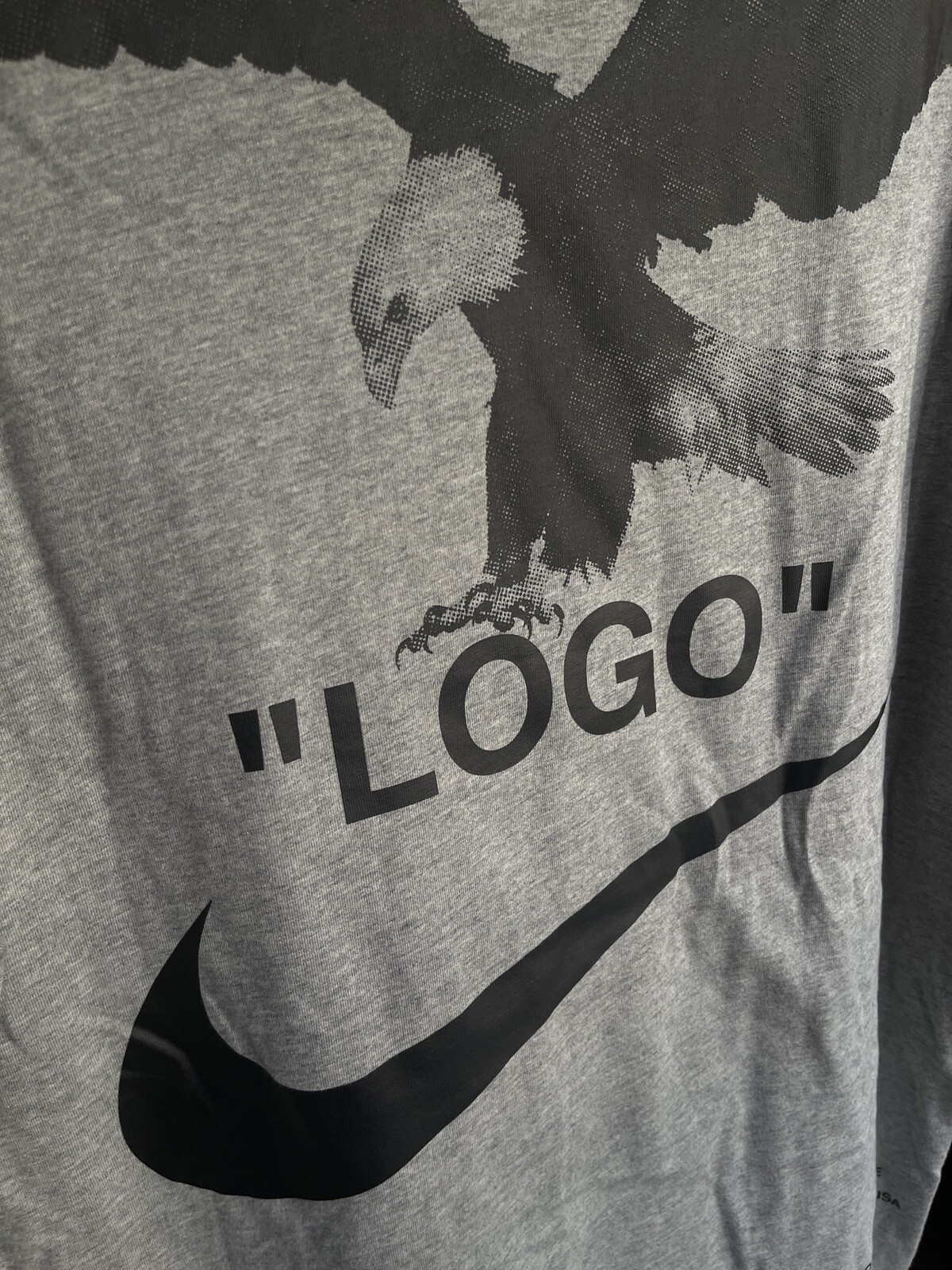 OFF WHITE X NIKE Maglietta bianca sporca x Nike NRG A6 Virgil Abloh smoking grigio cenere BQ0827 063