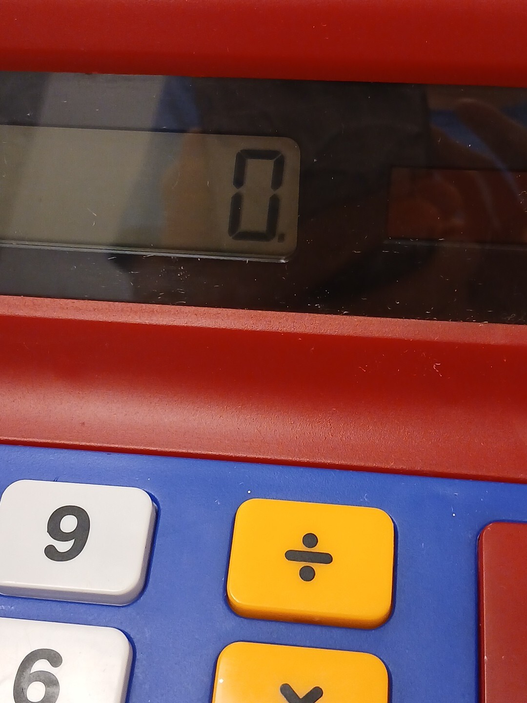 как выглядит Learning Resources Calculator Cash Register WORKS Opens Sound Red Pretend Play фото