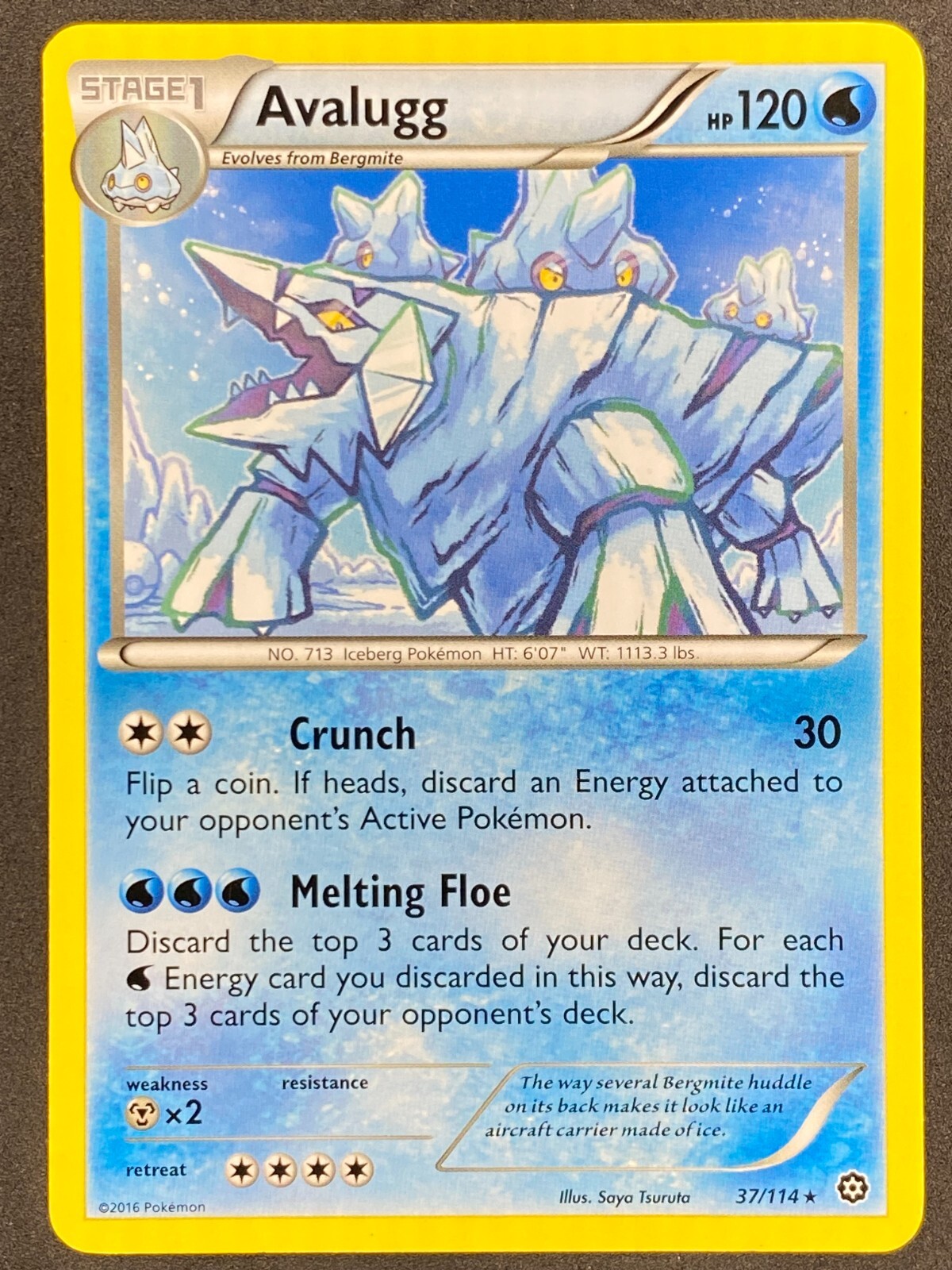 Pokémon Avalugg 37/114 STS Steam Siege LP/NM