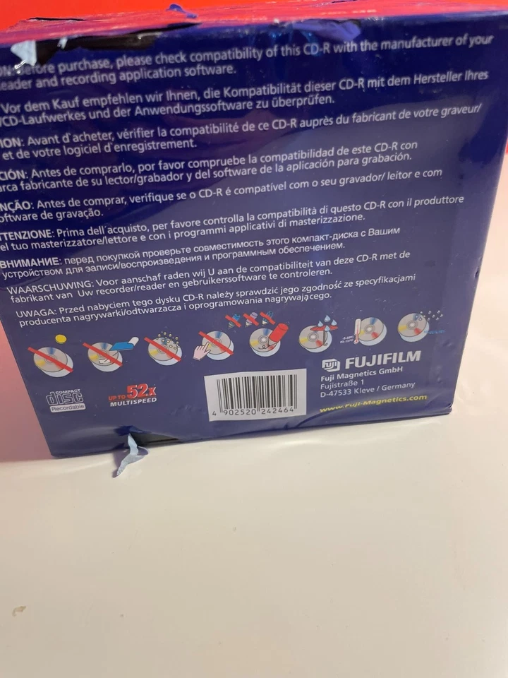 Fujifilm 700 Mb 20 pieces slimcases, 52X Speed, New Pack - Image 4 of 4