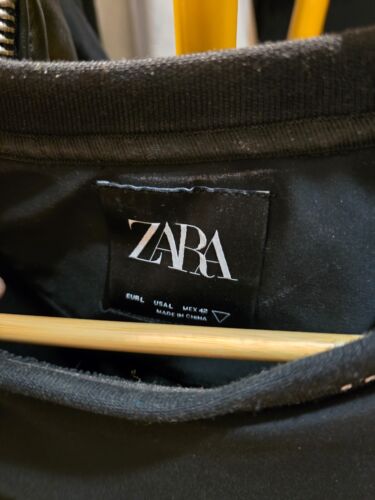 Zara Men's regular fit sweatshirt black Size L - Picture 3 of 3