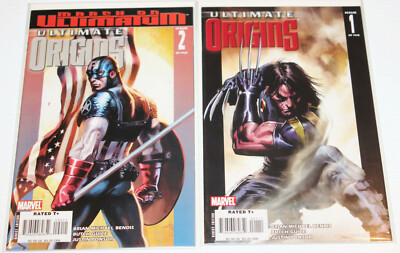 Ultimate Origins #1 & 2 Marvel 2008 Wolverine & Captain American High Grade Lot