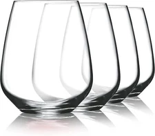 Luigi Bormioli Crescendo 23.25-Ounce Stemless Wine Glass, Set of 4