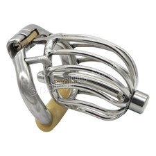 Stainless Steel Male Chastity Device Men Metal Cage Tube Lock Belt Restraint