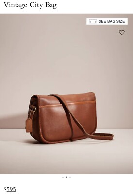 バッグ Vintage Coach City Bag DarkBrown Leather VINTAGE COACH City Bag Camel Leather VTG Crossbody handbag