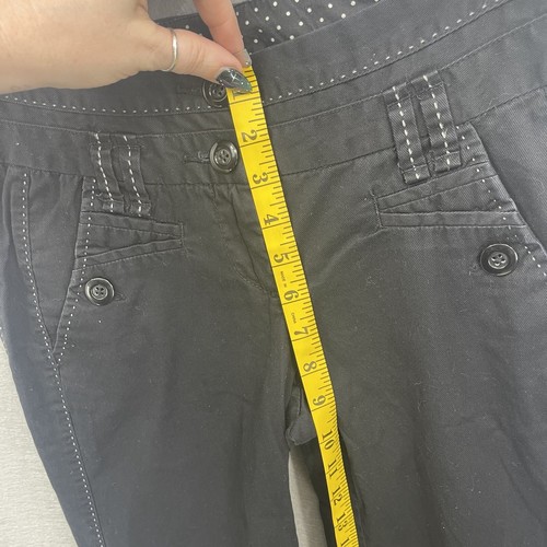 Anthropologie Elevenses Hose weites Bein Damen 0 schwarz Twill Business y2k Retro - Bild 16 von 19