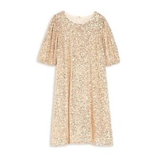 Aqua Girl Gold Sequin Dress Size M
