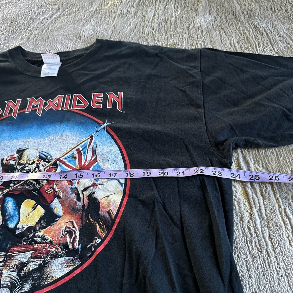 Vintage Iron Maiden The Trooper T-Shirt Black Band Tee 2002
