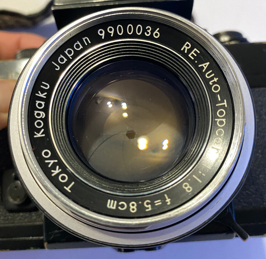 Topcon Super DM 35mm Film Camera Black w/ Topcon RE Auto-Topcor