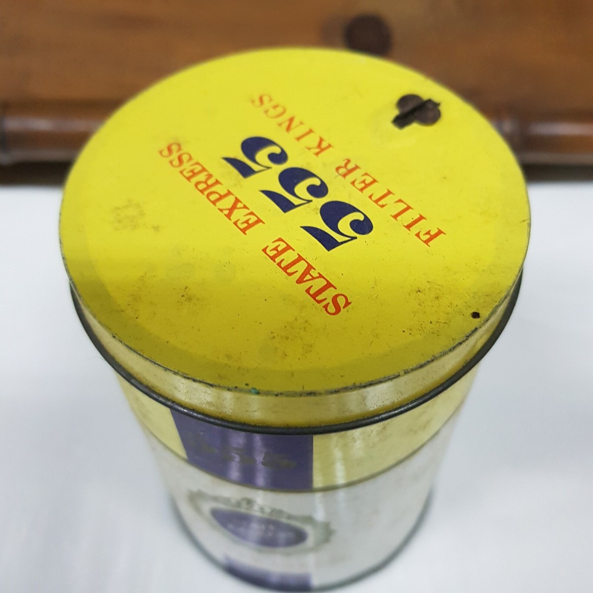Vintage 555 state express cigarette round tin - Made in Singapore