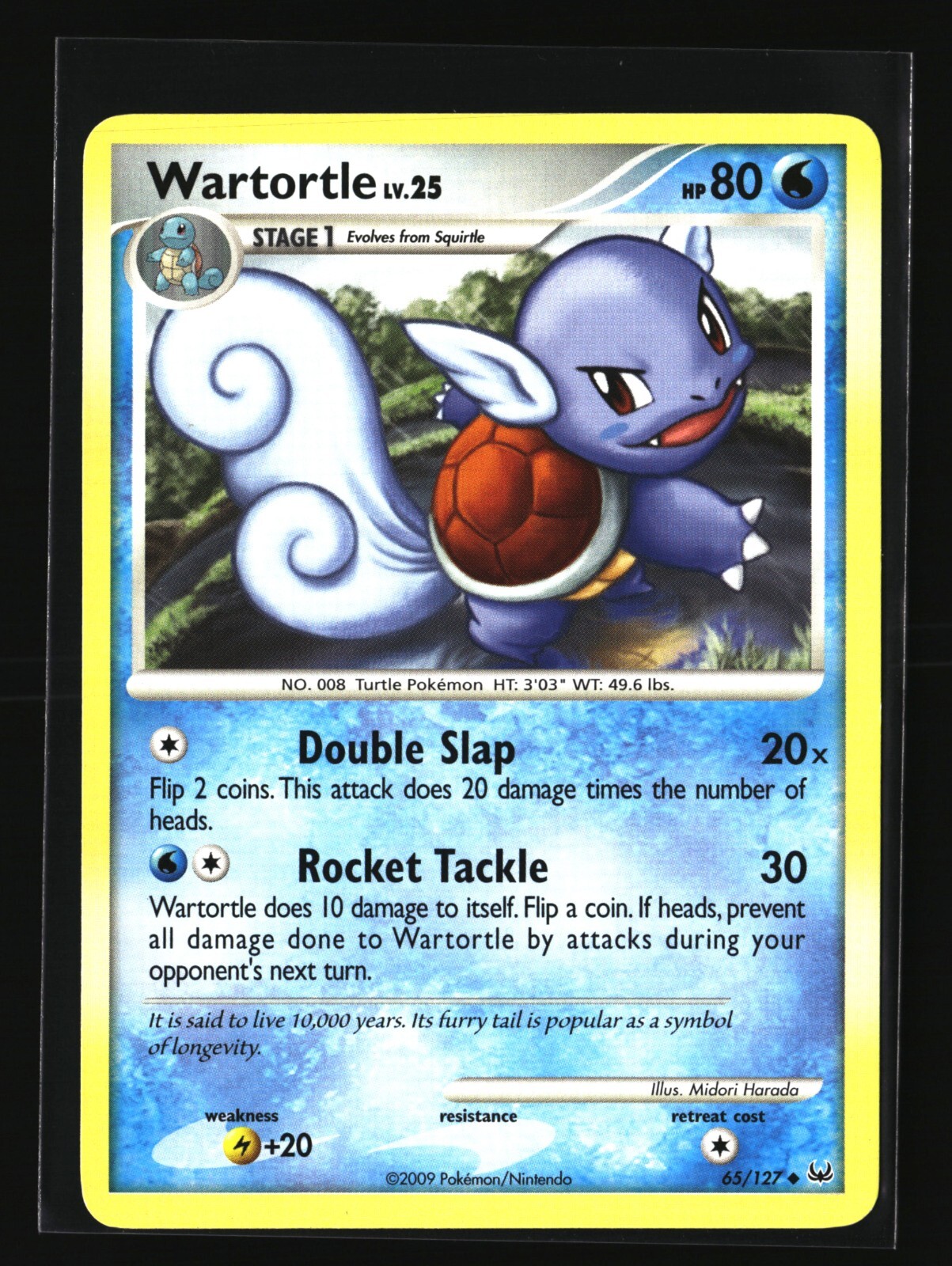 Pokemon WARTORTLE 65/127 Uncommon (2009 Platinum) NM/Near Mint